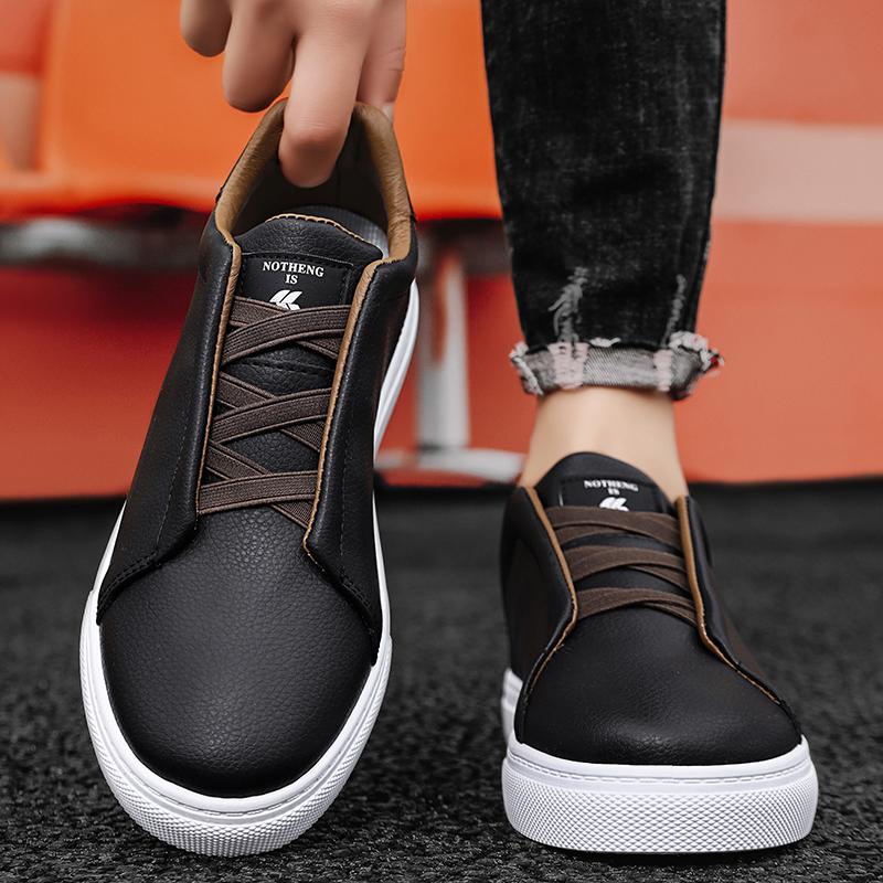 Herren Slipper Luxus Kunstleder Lässige Tennis Sneaker für Herren 2024 Bequeme Mokassins Outdoor Mode Slip-Ons Schuhe