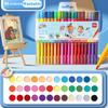 Washable Markers Set For Kids, 12/24/36/48 Art Colors Drawing Pen For Toddlers Gift,Safe And Non-Toxic Bright And Vivid Colors