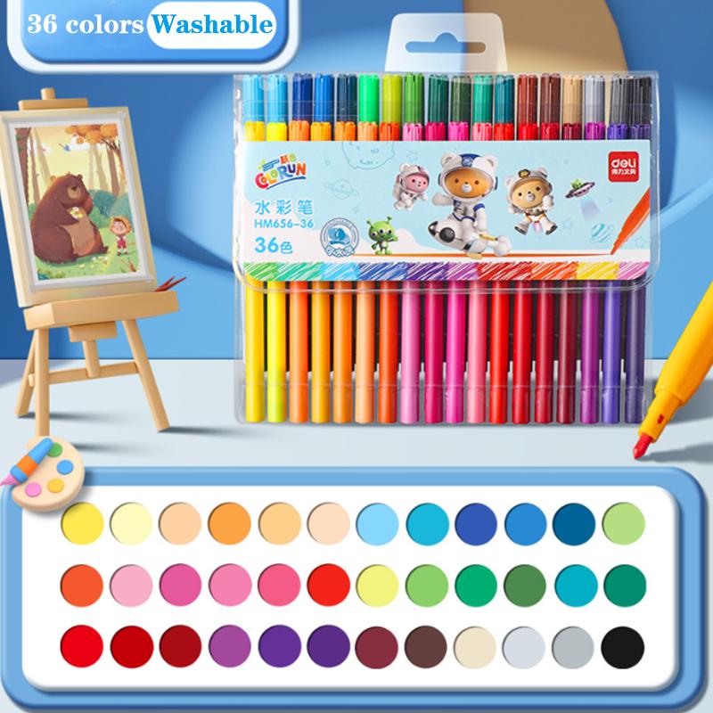 Washable Markers Set For Kids, 12/24/36/48 Art Colors Drawing Pen For Toddlers Gift,Safe And Non-Toxic Bright And Vivid Colors