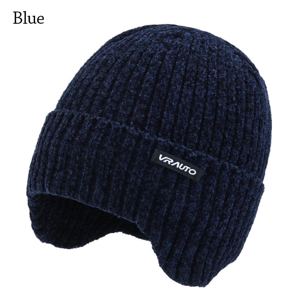Soft Knitted Hat Windproof Earmuffs Cap Winter Beanies Hat  Outdoor