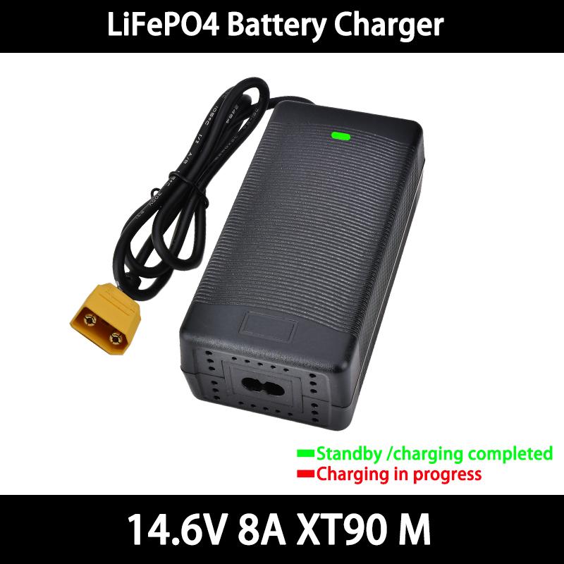 12V 8A 14.6V 8A Lifepo4 Ladegerät AC 100-240V 4S 12V/12.8V Lithium-Eisenphosphat-Akkupack-Ladegerät Es wird mit einem Lüfter geliefert