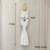 Blue-Eyed White Cotton Thread Keychain & Car Ornament