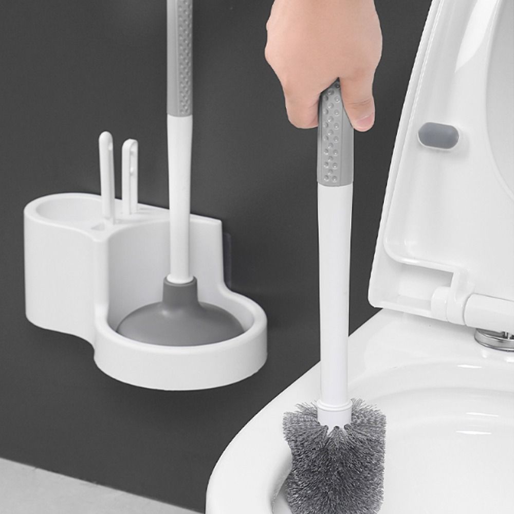 Long Handle Toilet Plunger Wall Mounted Toilet Bowl Brush Toilet Brush Holder  Toilet Washing