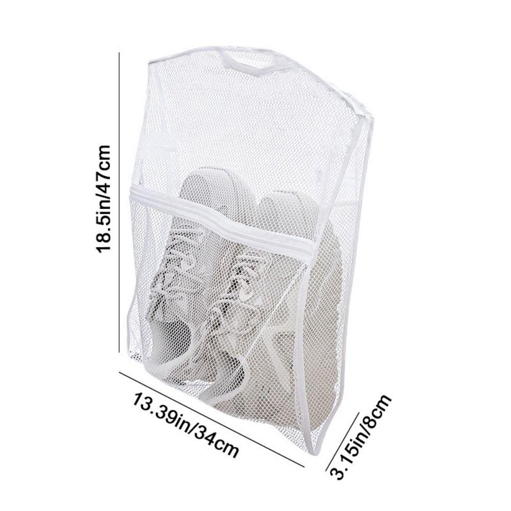 2Pcs Folding Slippers Sneakers Drying Racks Reusable Mesh Laundry Bag Shoe Drying Net Balcony