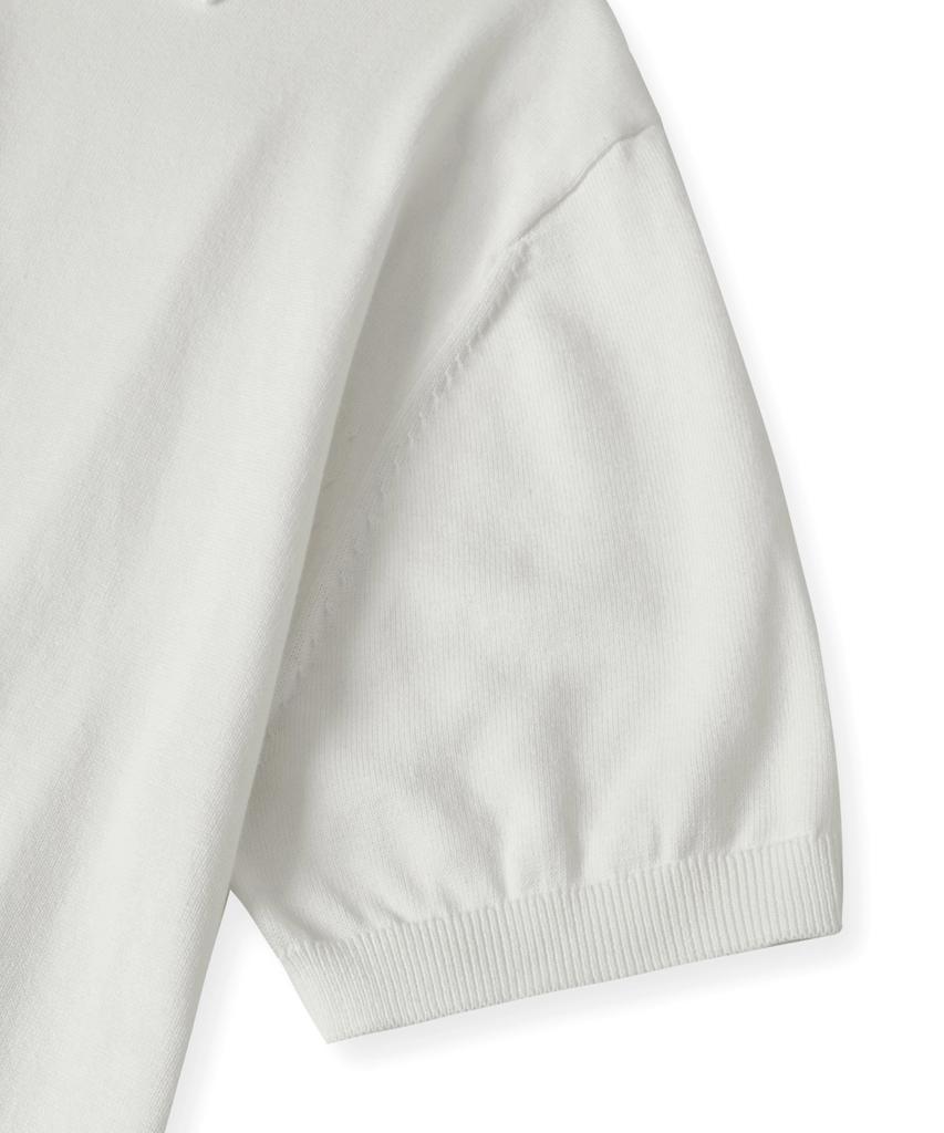 ASP Cotton Short Sleeve Collared Knit - Ivory