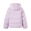 Li Ning Sports Lifestyle Series Hooded Short Letter Print Long Sleeve Zipper Down Jacket Women Outerwear Twilight-Purple AYMU040-5
