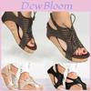 Stylish Women's Frenulum Vintage Platform Sandal Featuring Durable Rubber Wedge