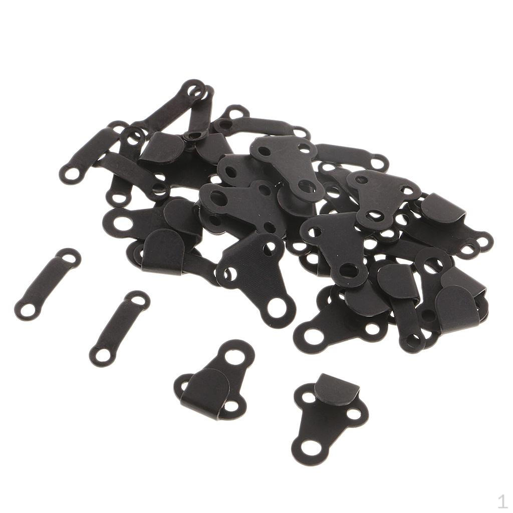20 Sets Brass Sewing Hooks and Eyes Closures for Trousers Skirts Pants