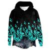 Women's Hooded Long Sleeve Printed Flannel Top Hooded Sweatshirt