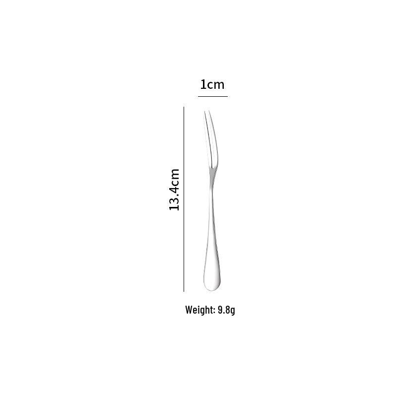 Stainless Steel Salad Dessert Fork - Thickened Design for Western Food, Pasta, Cake, & Fruit