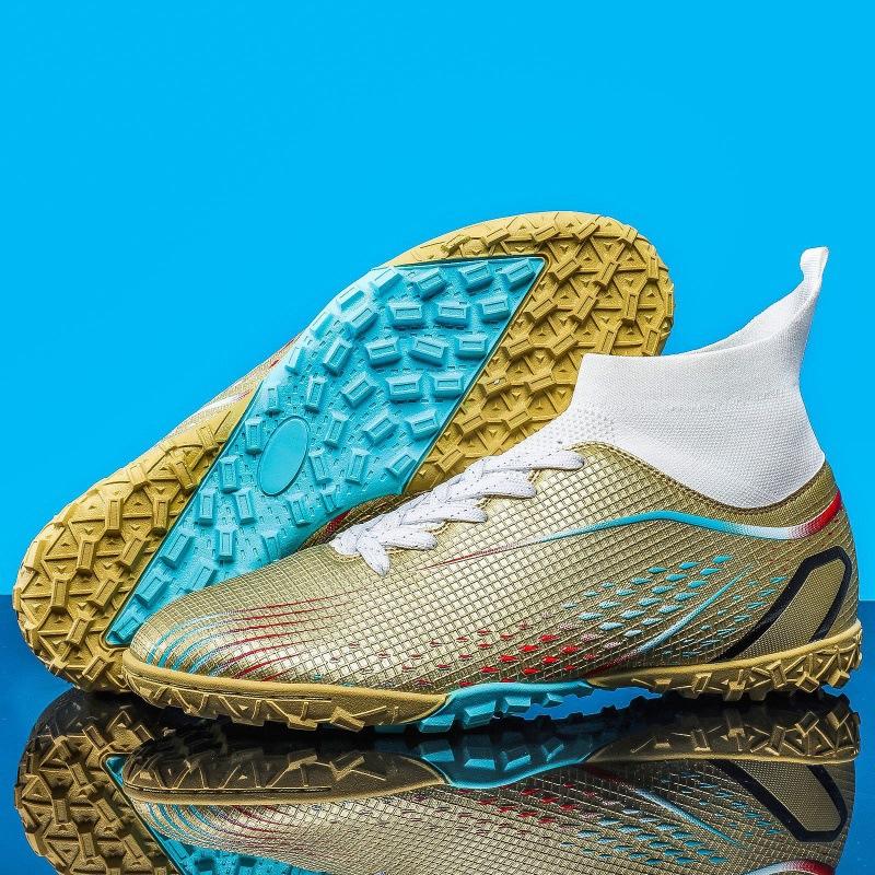 

X2308 football shoes men s high-top spikes and broken nails student grass game training shoes 46