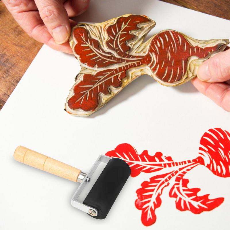 New Professional Rubber Roller Brayer Ink Painting Printmaking Roller Art Craft Projects Ink Stamping Tool Paint Roller