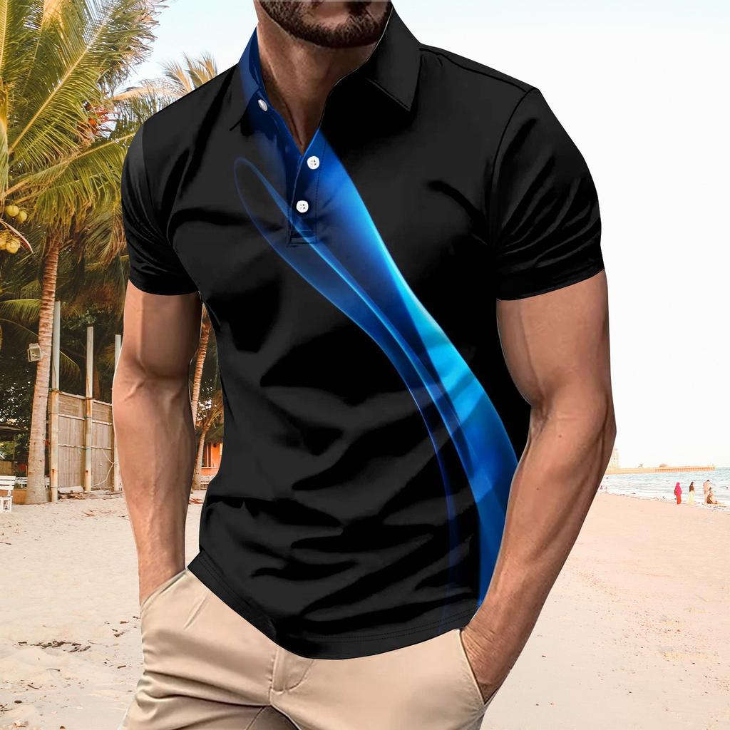 Men's Summer Leisure Culture Breathable Short Sleeved Shirt Top
