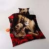 2/3pcs Duvet Cover Set Soft and Comfortable Black Lion Duvet Cover Set King Size Lion Twin Bedding Set for Boys Duvet 3d Animal