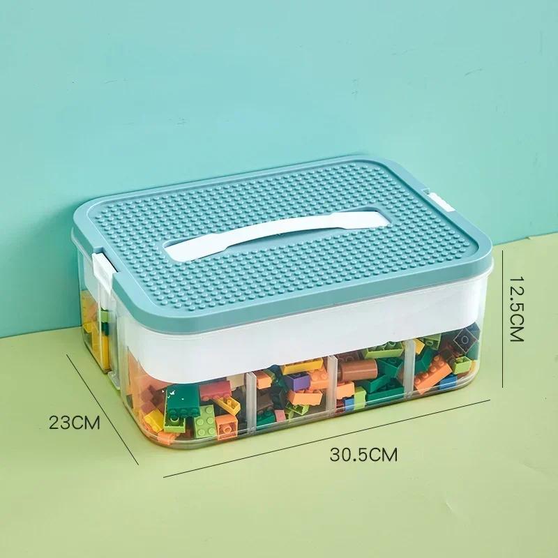Stackable Building Block Storage Box Spare Parts Dustproof Transparent Plastic Storage Boxes Building Blocks Sorting Organizer