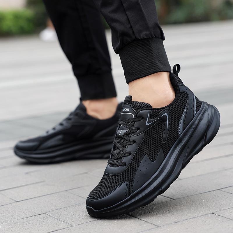 Large size men's shoes 2025 running shoes outdoor casual lightweight sports shoes men's breathable fitness travel white shoes