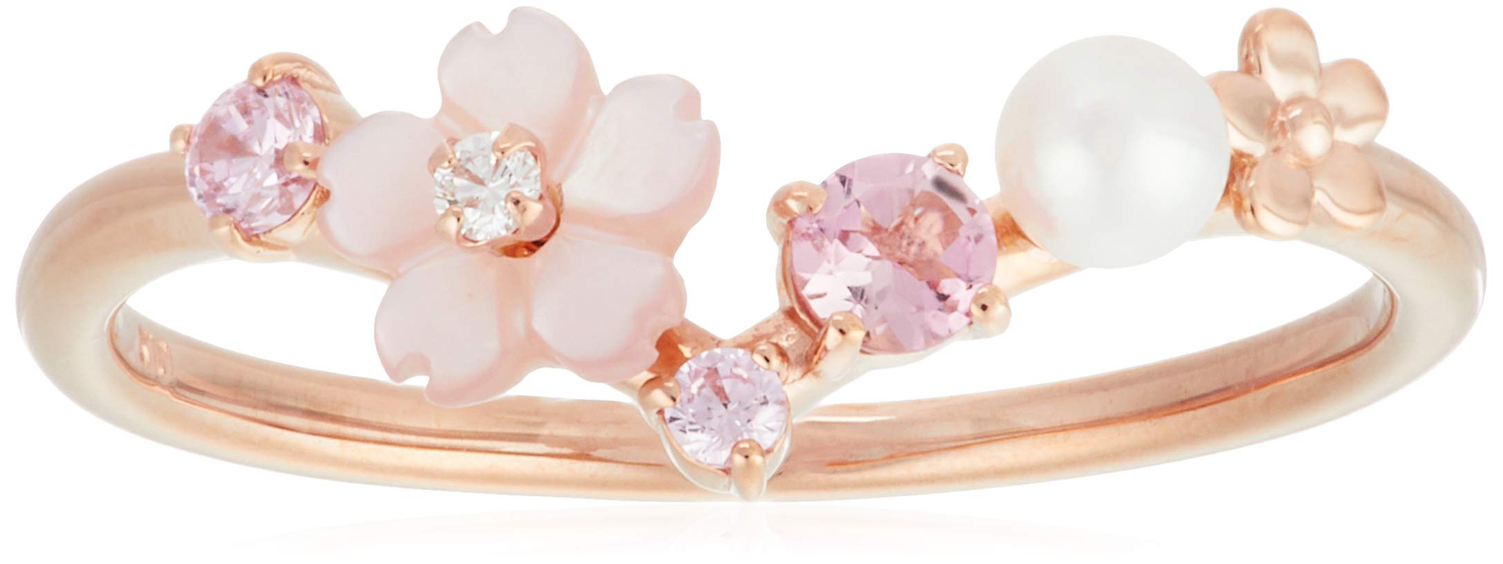 

BLOOM April Birth Flower 10K Pink Gold Sakura Ring Japanese Size 9 (0168-0008-0020-0009) рожевий