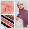 NEW  Multicolor Soft Women Plain Bubble Chiffon Scarf Hijab Wrap Femme Foulard Shawls Headband  Muslim Embroidery Scarf