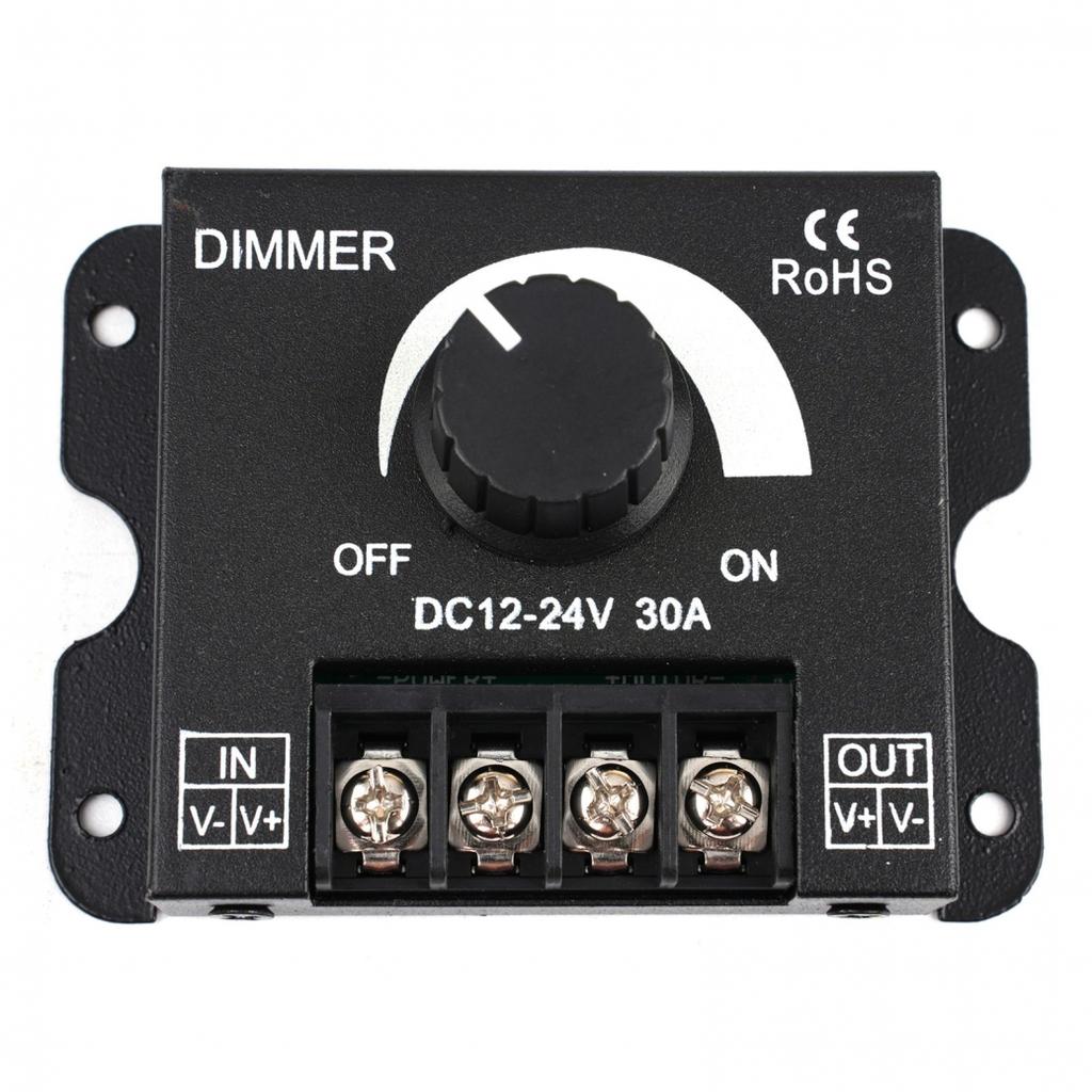 Brightness Adjuster Led Dimmer Power Supply Adjustable DC 12-24V 30A Dimmer Knob