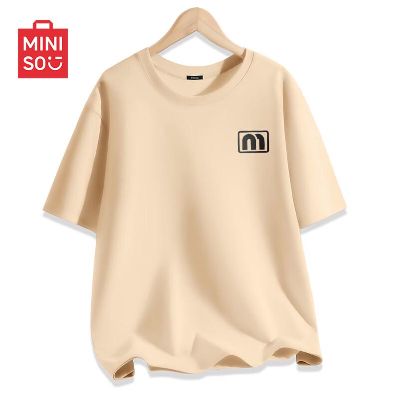 MINISO Men s Pure Cotton Loose Fit Short Sleeve T-Shirt 3XL