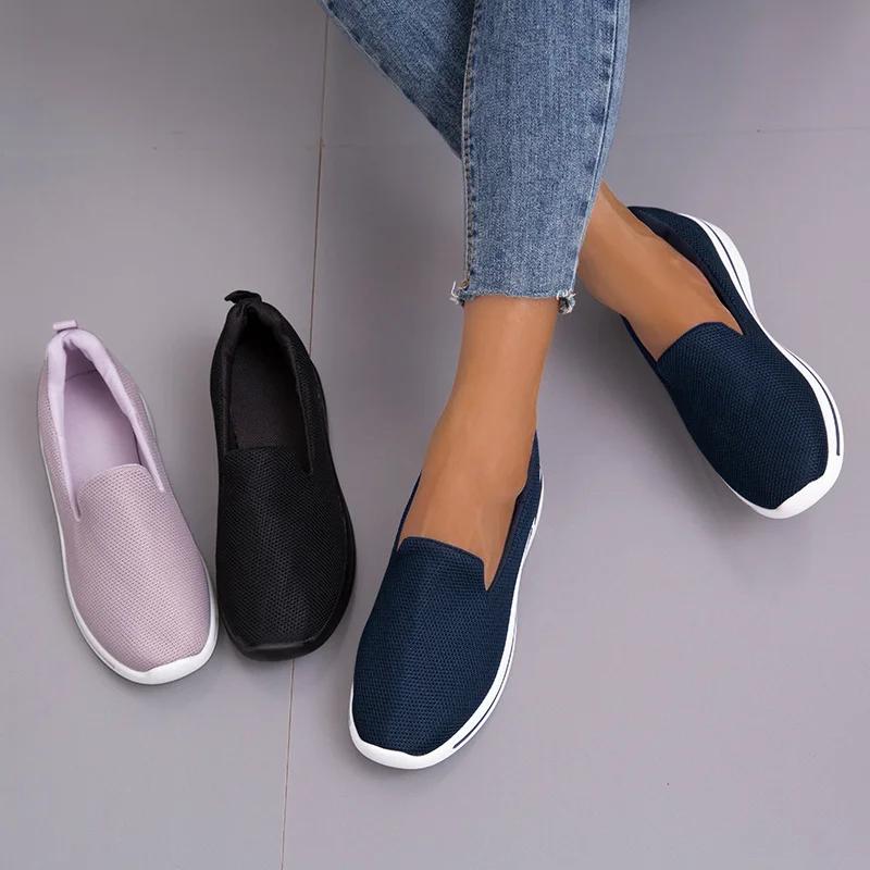 Ladies Loafer Tennis Female Orthopedic Sneakers Vulcanized Shoes for Women Mesh Breathable Platform Slip-On Zapatillas De Mujer