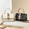 Women Luxury Designer Check Pattern Handbag, Trendy Chain Shoulder Crossbody Bag for Ladies