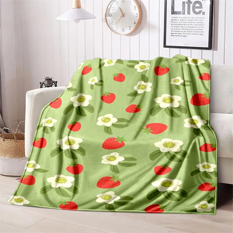 1PC Food Elements printed blanket, all season lightweight home office outdoor nap multifunctional blanket A1
