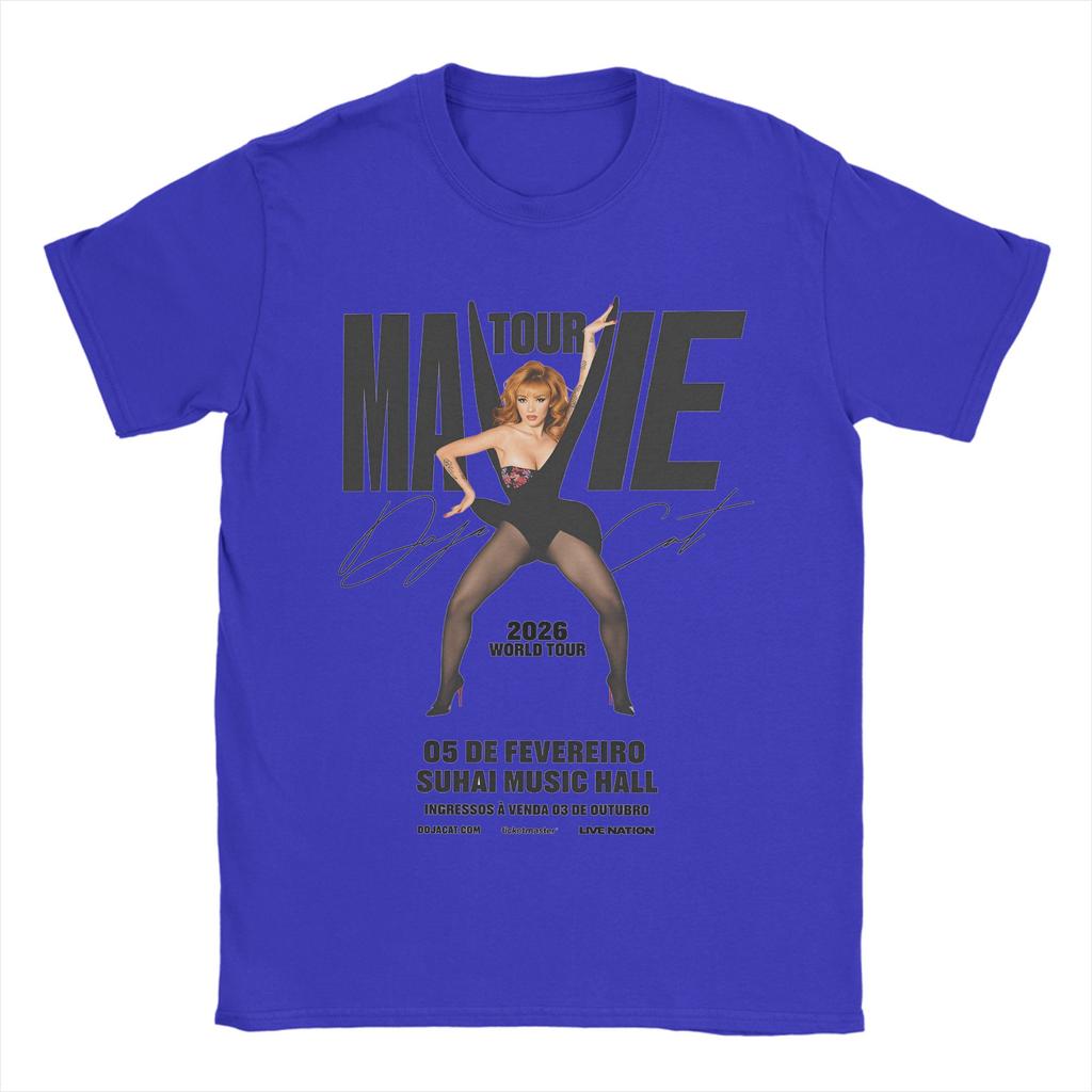 Doja Cat Tour Ma Vie T Shirts Unisex Pure Cotton Crazy TShirt Round Collar Tee Shirt Short Sleeve Clothing New Arrival