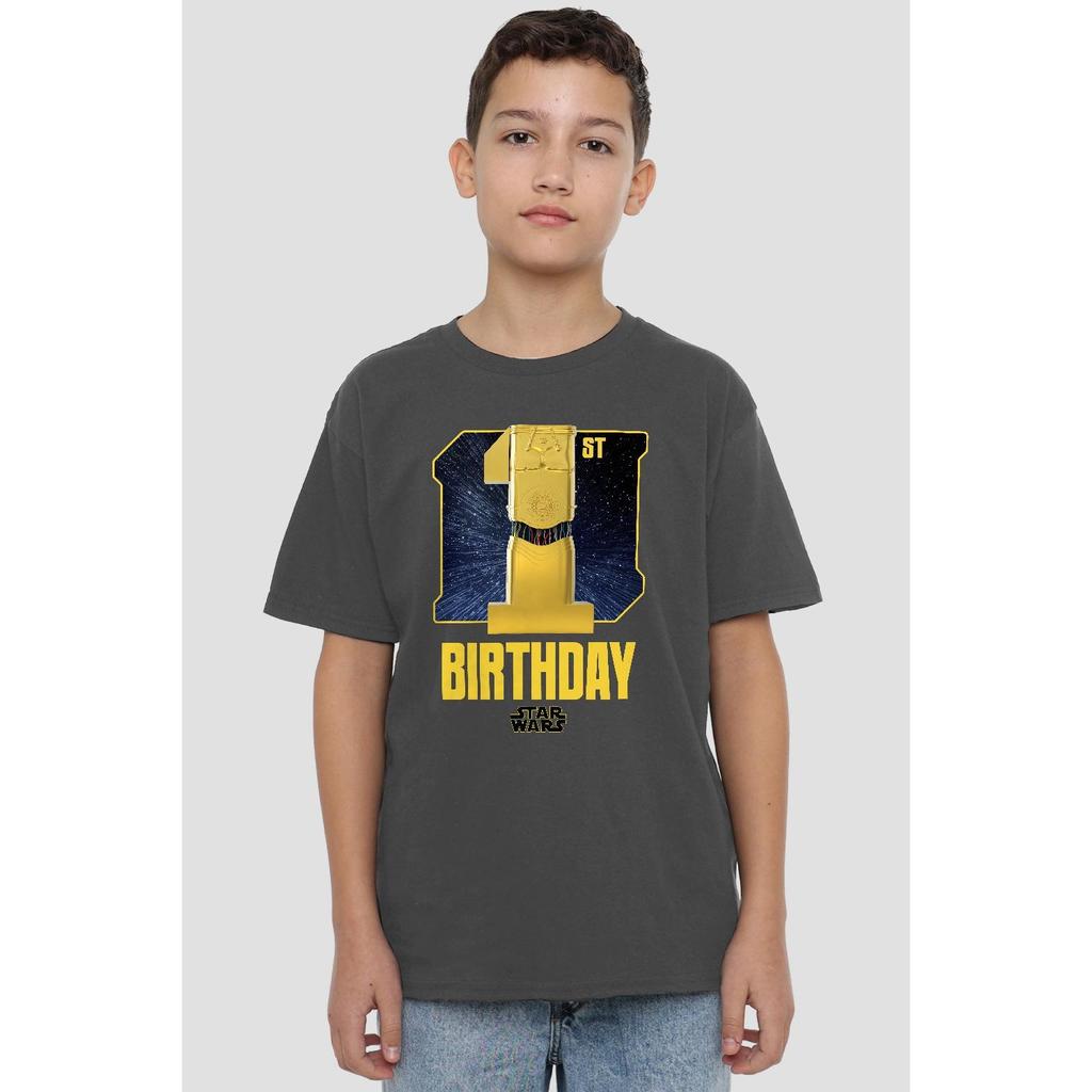 STAR WARS Childrens/Kids C3PO Space 1st Birthday T-Shirt