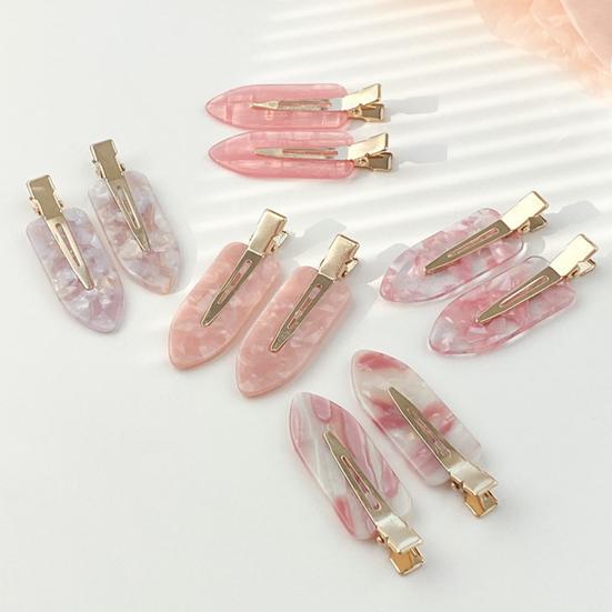 2Pcs Korean Style Anti-slip Teeth Hair Clip Acrylic Flat Seamless Hair Barrette Hair Accessories