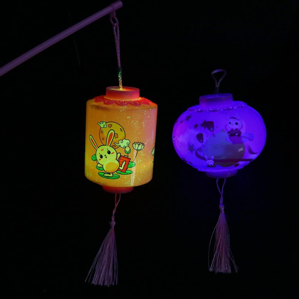 Round Cylinder Gift Chinese Mid-autumn Lamp Children Toys Festival Lanterns LED Lanterns