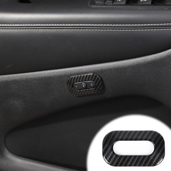 Carbon Fiber Seat Switch Memory Button Adjust Cover For Grand Cherokee 2011-