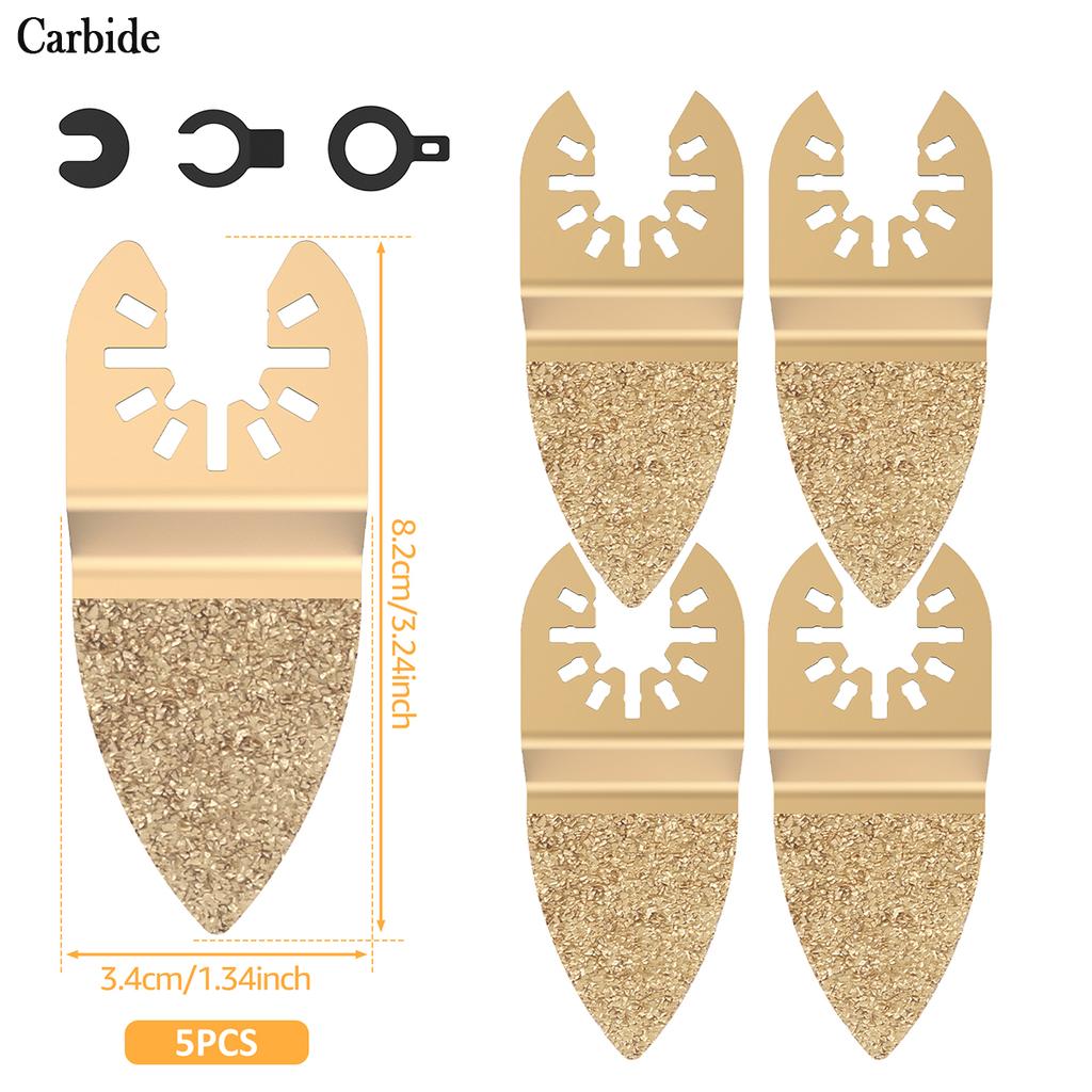 Oscillating Tool Saw Blades Starlock Carbide/Diamond Renovator Trimmer Saw Multi-tool Saw Blade Semicircular Triangle Saw Blade
