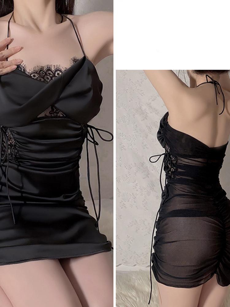 Sexy Woman Lingerie Babydoll Exotic Dress Role Play Maid Uniform Cosplay Costumes Lace Bra Porn Apparel Halloween Bride Set