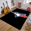 Blue Jay Logo with Red Maple Leaf Patterned Carpet, Non Slip Mat Suitable for Living Room and Bedroom Sofas