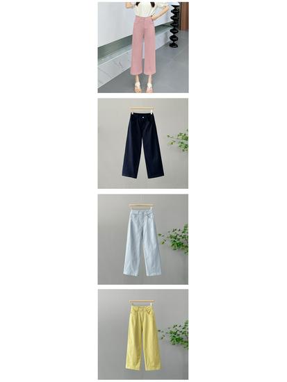 Women's Summer High Waist Slimming Versatile Pants - Loose, Plus Size, Narrow & Wide Leg Options, Thin Casual Straight Leg Design.
