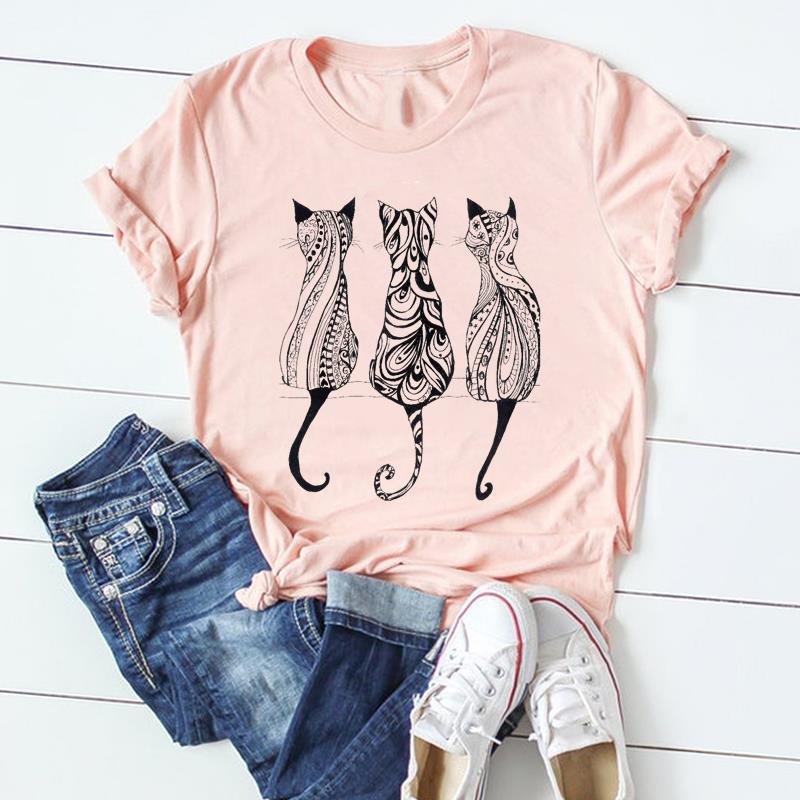 Animal Print Womens Graphic Tshirt Europe And United States Popular Dress Blouse Tops for Ladies Polyester fabric