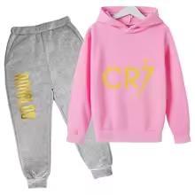 Ronaldo CR7 Imprimat Idol Fotbal Îmbrăcăminte Hanorac Copii Set 2 Bucăți Costum Pantaloni Copii Băieți Trening Îmbrăcăminte Fete Treninguri Sport