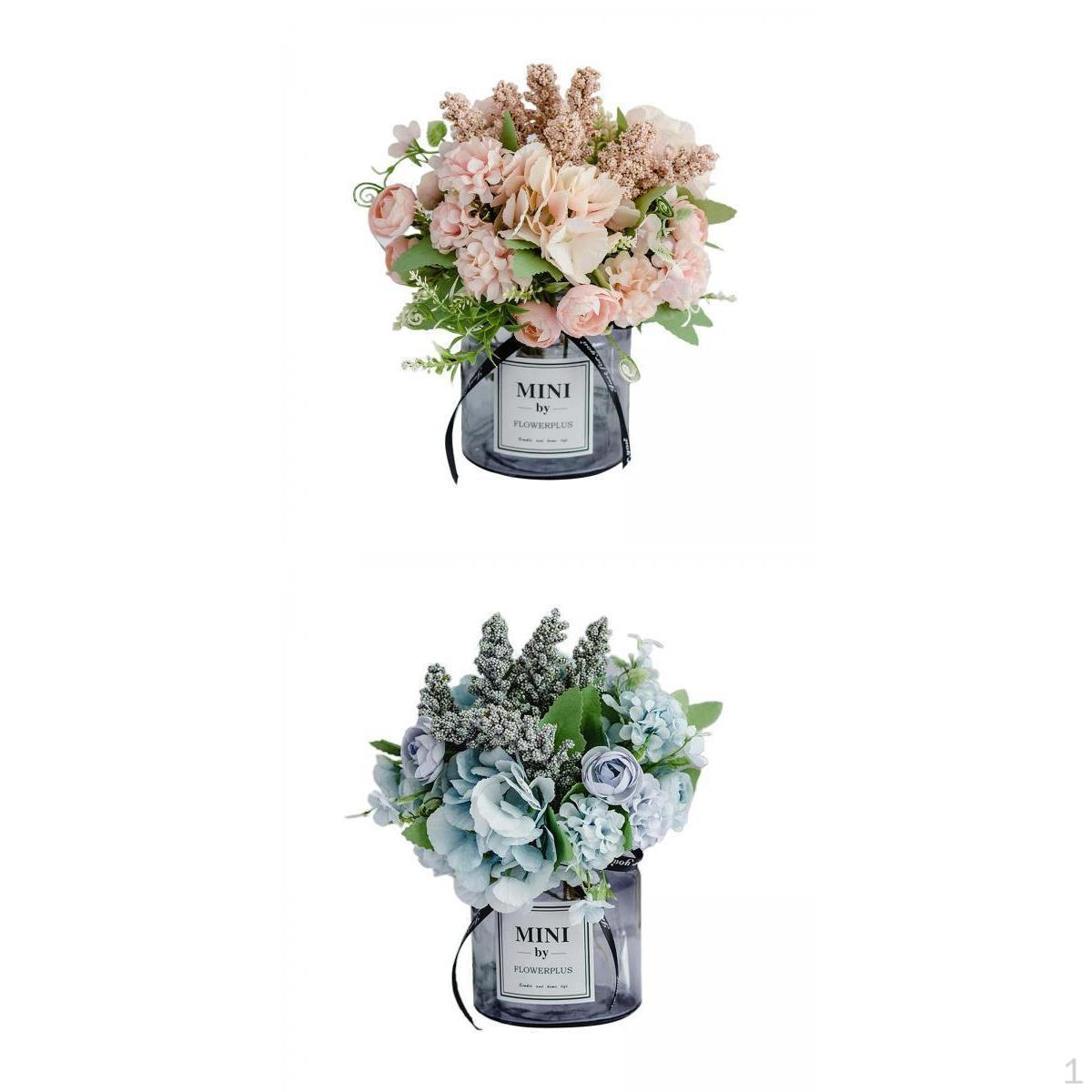 

2 Artificial Flowers Bouquet Indoor Garden