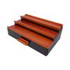 3 Tier Perfume Display Organizer with Drawer Concealed Compartment Pure Pine Wood Cologne Stand Black Walnut