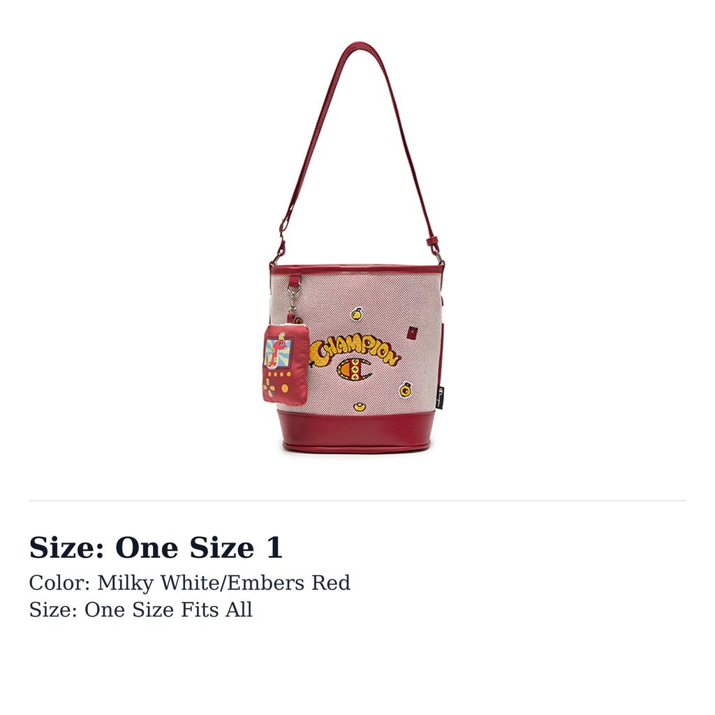 Champion Fabric Crossbody Bags Medium Unisex Milk White/Ash Red, Medium Blue Denim/Navy U5AACPU02