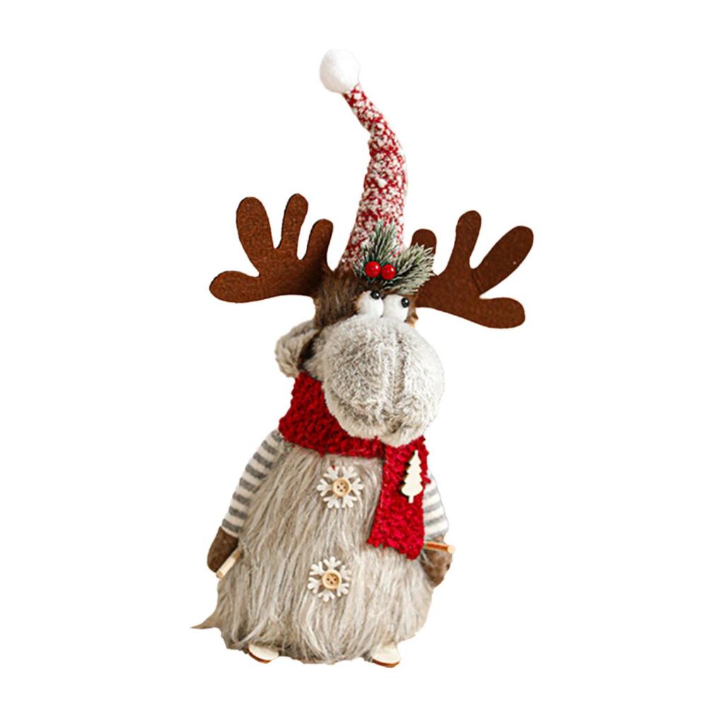 Christmas Sculpture Reindeer Figurine Ornament for Table Centerpieces Housewarming