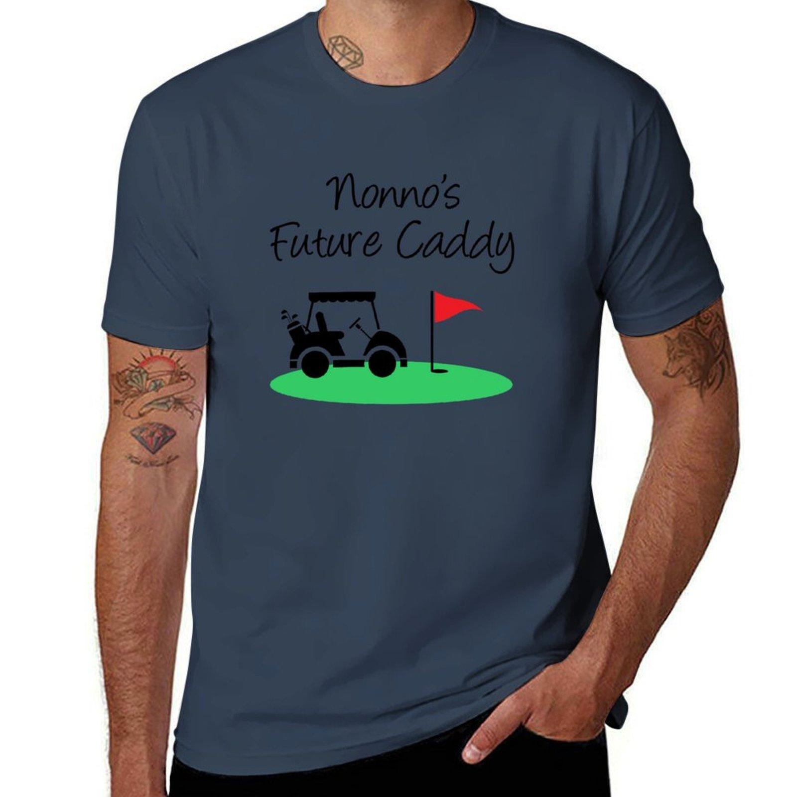 Nonnos Future Caddy Golf Cart And Flag Icons TShirt t shirts for man cotton t shirt men 100 cotton luxury brand TShirt S