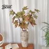 Wedding Scenery Autumn Decorations Artificial Maple Leaf Branch 3D Printed Fake Fall Foliage Theme Party Supplies Bendable Stem for Home Floral,