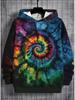Autumn Men's 3D Digital Colorful Series Long Sleeve Hoodie