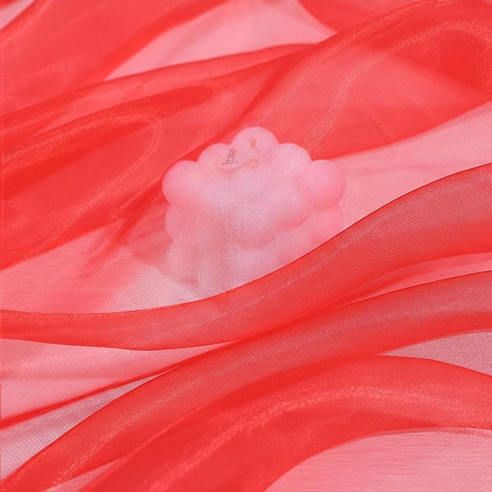 100X150cm Organza Mesh Fabric Colorful Lightweight Sheer Organza Fabric Glossy Smooth Tulle Gauze Fabric