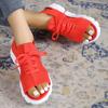 Large Size Sports Sandals Women 2023 Summer New Thick Bottom Flying Woven Soft Bottom Leisure Flat Hollow Beach Sandals