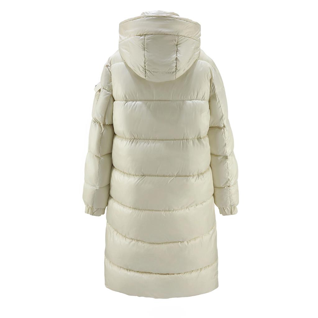 Special for glossy down cotton-padded clothes for men and women, long hooded thickened knee-padded jackets, couple tops and coats.