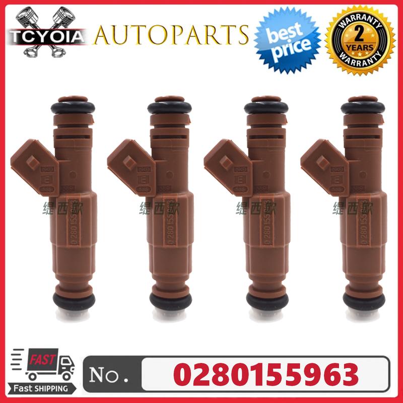 

4pcs/lot Fuel Injectors 0280155963 988F-FA For Ford Brazil FOCUS 1.8 2.0 16V 2000~2004 MONDEO 2.0i 1998~2000