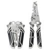 Versatile Electrician's Folding Stripping Pliers with Hook Blade for Cutting, Crimping, and Wire Splitting.